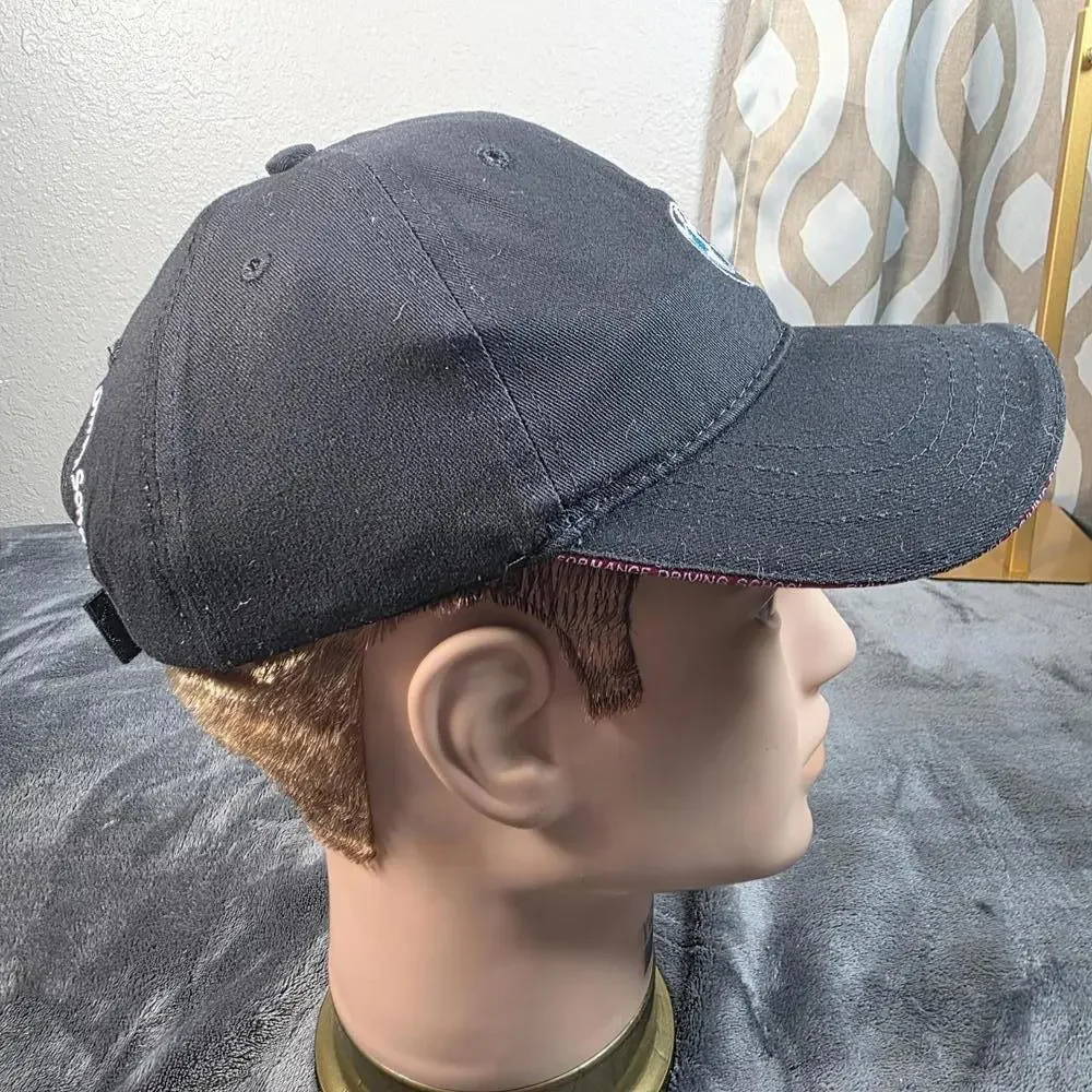 BMW Performance Driving School Hat Cap Strap Back Black Tree Moon Logo